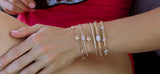 Mini Diamond Flower On Chain Bracelet