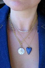 Blue Sapphire Heart Pendant Necklace