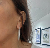 Diamond 2" Round Hoop Earrings