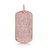 Diamond Dog Tag Pendant Necklace