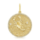 Diamond Scorpio Necklace Charm
