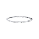 Silver Faux Diamond Bangle