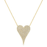 Yellow Gold Diamond Heart Necklace