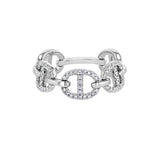 White Gold Diamond Link Ring