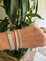 Rose Square Pave' Faux Diamond